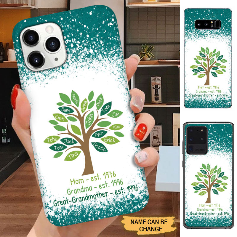 Grandma With Grandkids Family Tree Personalized Phone Case Phone case FUEL