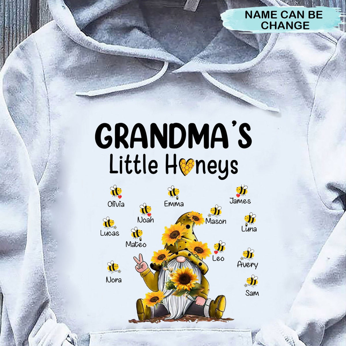 Grandma's Little Honeys Bee Mommy Auntie Personalized Hoodie Shirt 2D Hoodie Dreamship