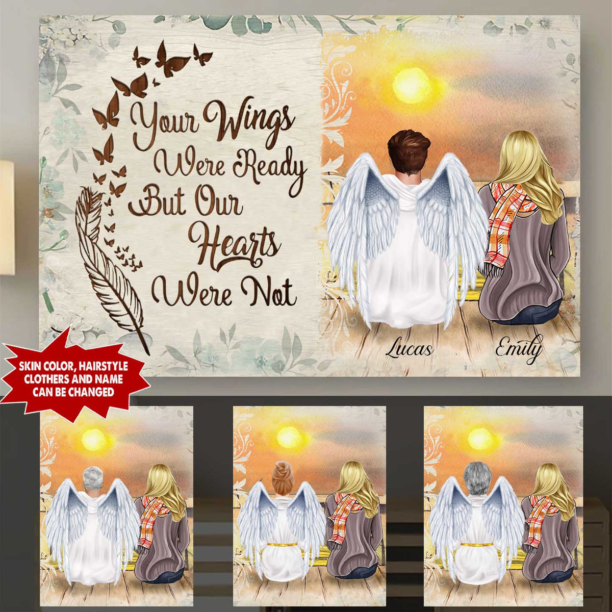 PERSONALIZED Memorial Gift PREMIUM CANVAS HP-15HL072 Vertical Canvas Dreamship