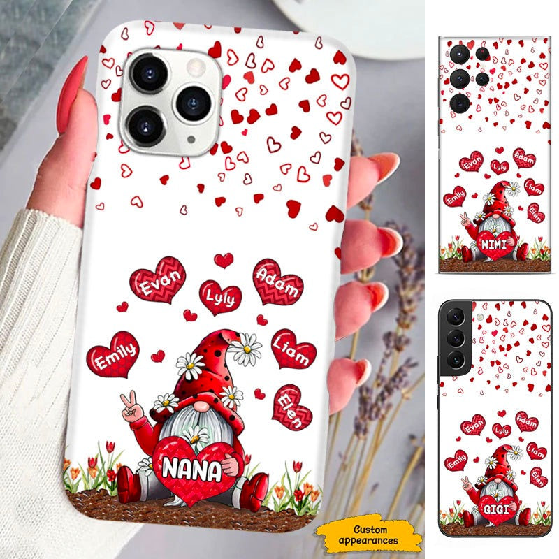 Heart Gnome Grandma Nana Mimi Mommy Personalized Phone Case SC303234