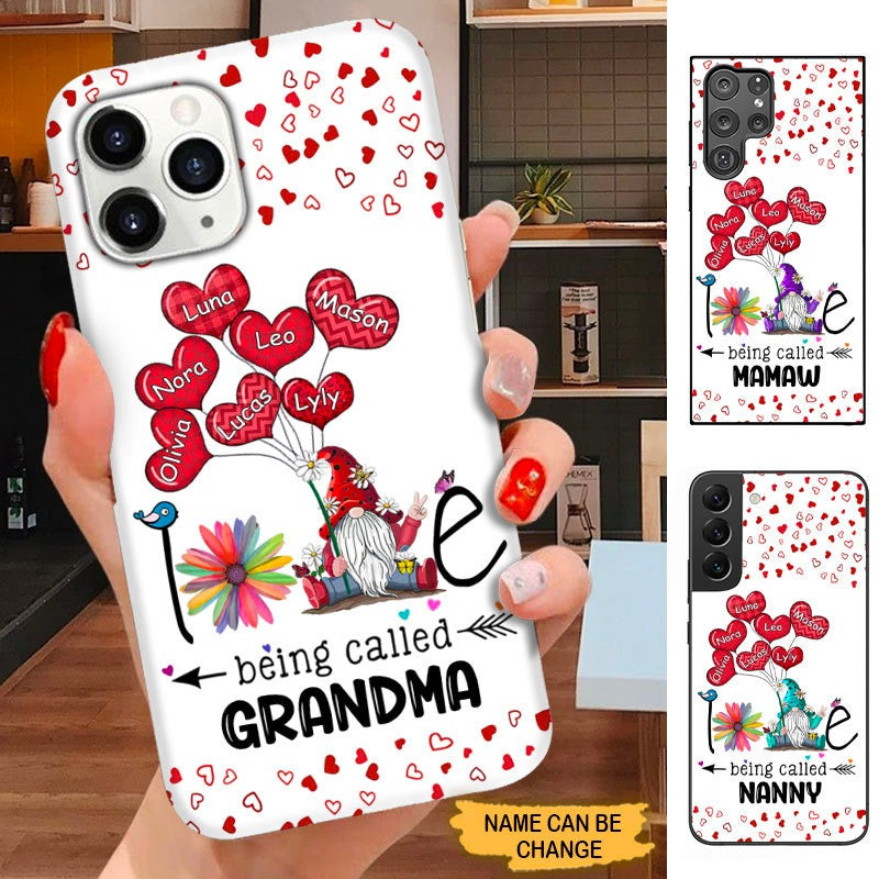 Heart Gnome Love being called Grandma Nana Mommy Personalized Phone Case SC3093 Phone case ShinyCustom Phone Case