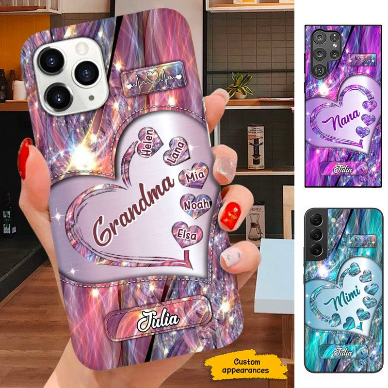Heart Grandma Nana Mommy Auntie Personalized Phone Case 28127