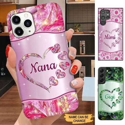 Hearts Grandma Nana Mimi Gigi Personalized Phone case SC7054 Phone case FUEL