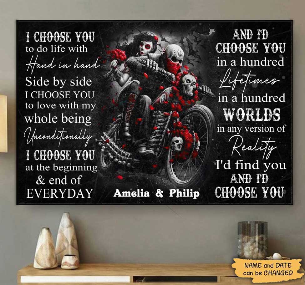 I Choose You Couple Personalized wall art Canvas Canvas Dreamship