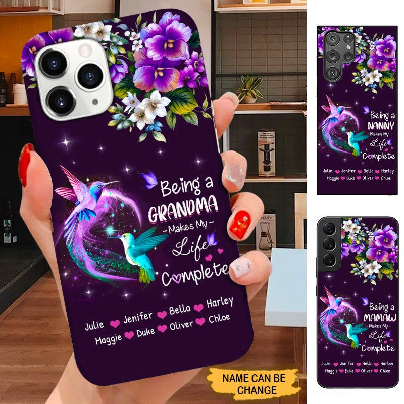 Hummingbird Being A Grandma Makes my life complete SC22910 Phone case ShinyCustom Phone Case