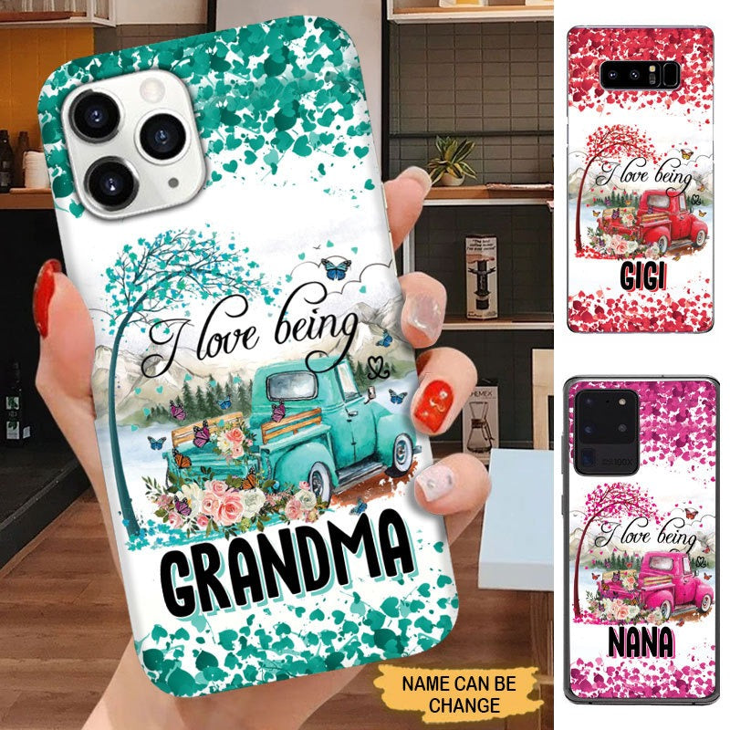 I Love Being Grandma Mommy Auntie Personalized Phone case AP422 Phone case FUEL