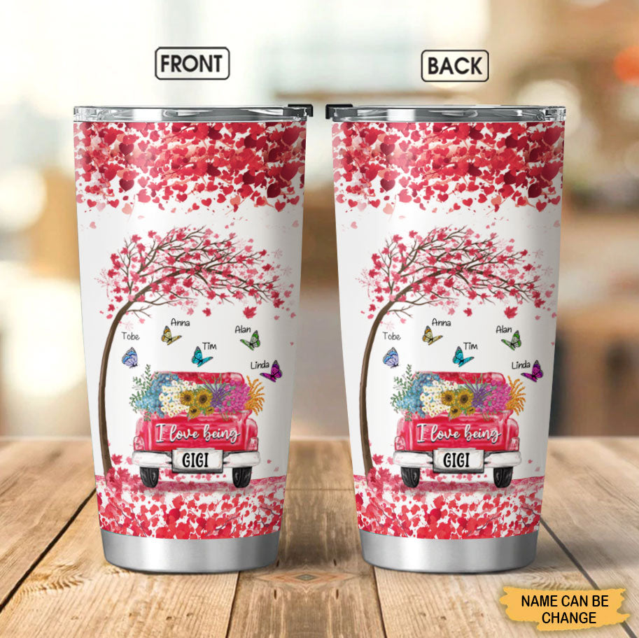 I Love being Nana Grandma Mommy Auntie Personalized Tumbler Tumbler ShinyCustom - The Best Personalized Gift Store