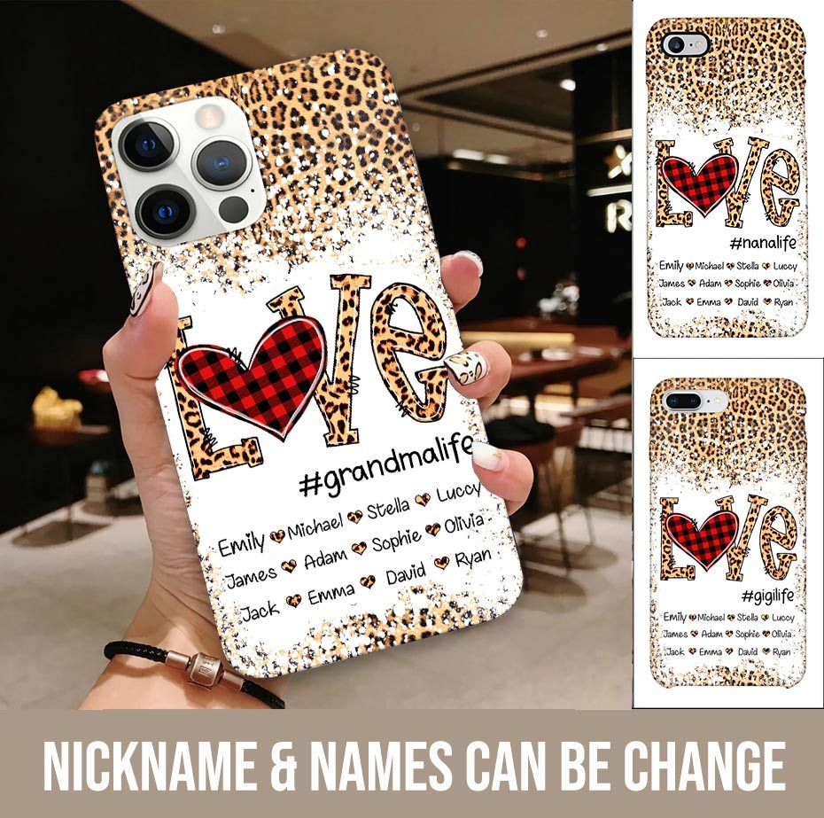 LOVE Grandma life Mommy Auntie, Nana Personalized Phone Case Phone case FUEL