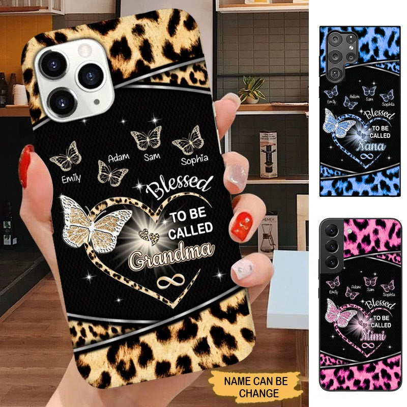 Leopard Pattern Blessed to be called Grandma Nana Mimi Personalized Phone case SC2262 Phone case FUEL