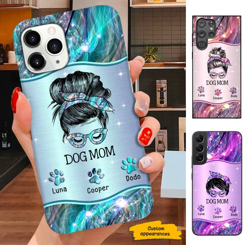 Messy Bun Dog MOM Dog MAMA Personalized Dog Lover Personalized Phone Case SC151102