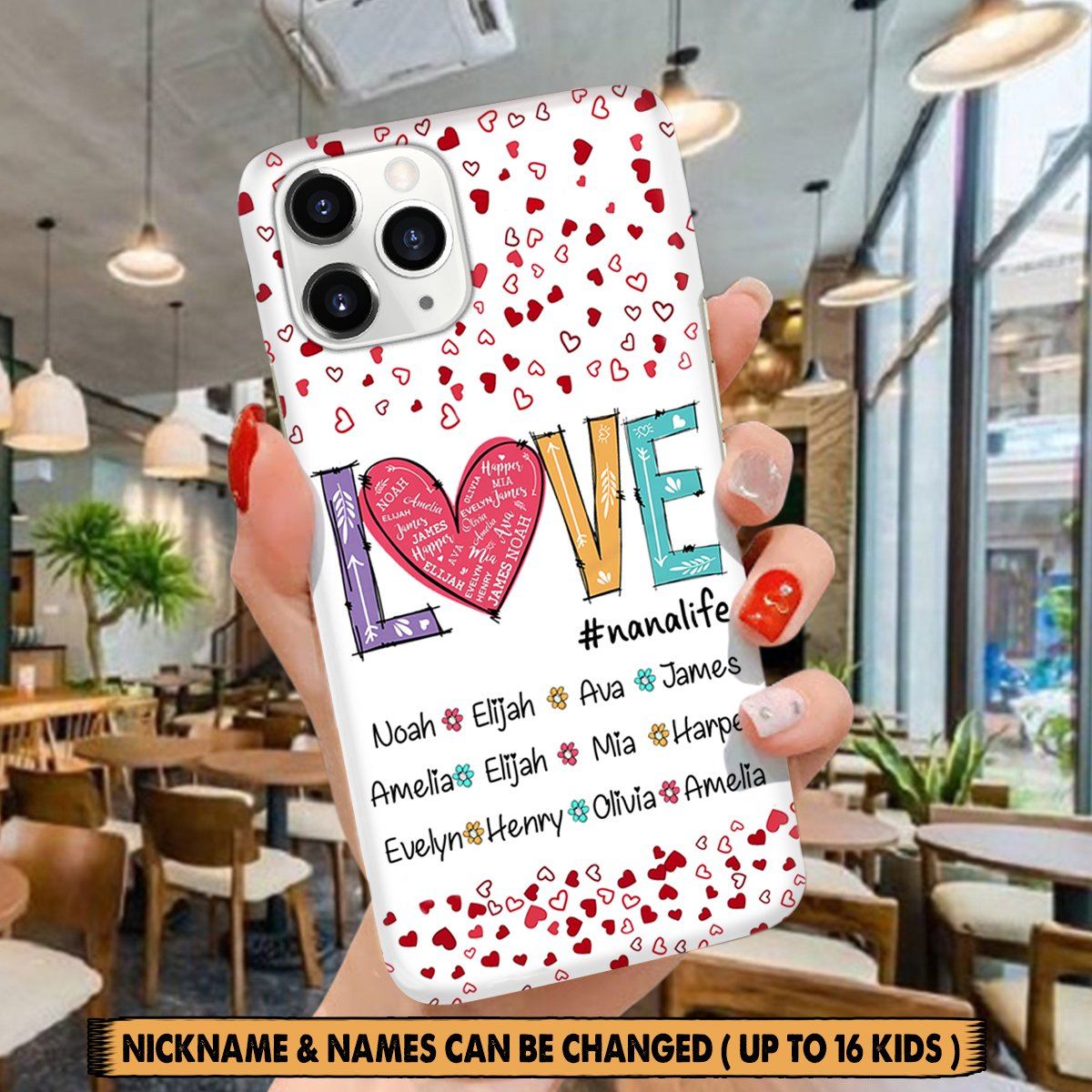 LOVE Nanalife Grandma, Mommy, Auntie, Nana, Gigi Leopard pattern phone case Phone case FUEL