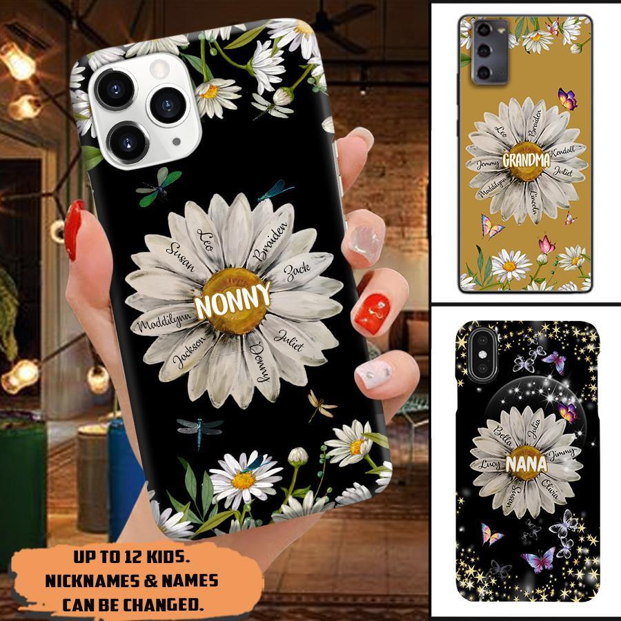 Grandma With Grandkids Flower Personalized Phonecase NLA17JUN21VA4 Phonecase FUEL