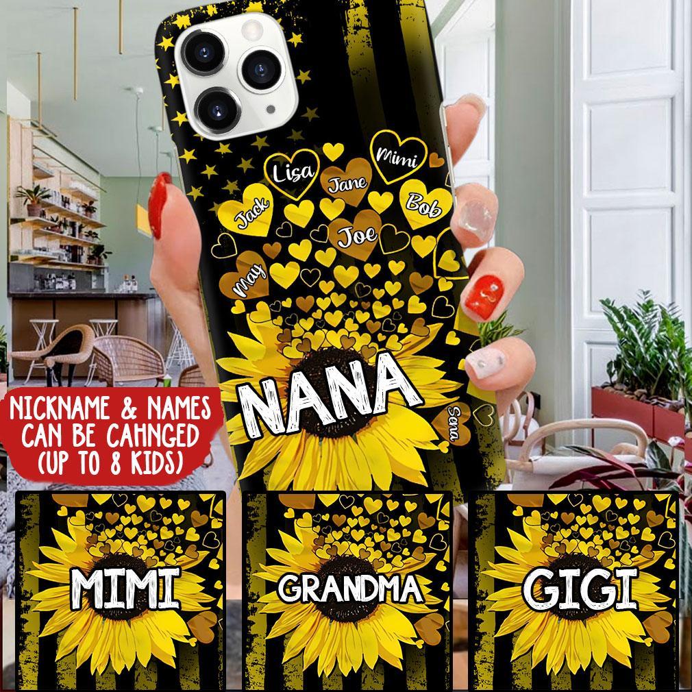 Grandma With Grandkids Flower Personalized Phone case NLA16JUN21SH1 Phonecase FUEL