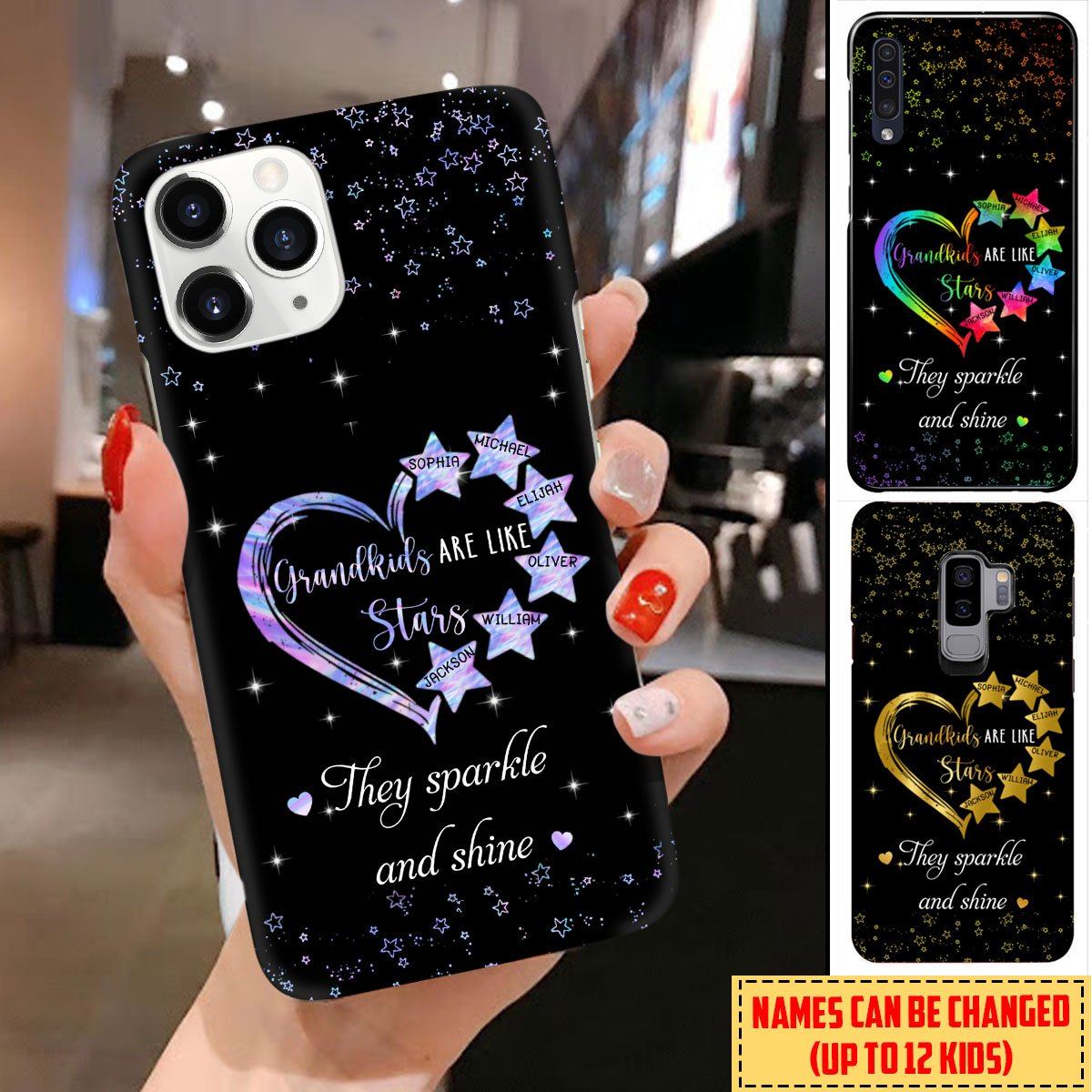 Personalized Custom Grandkids Are Like Stars Grandmas Phone Case Phone case FUEL