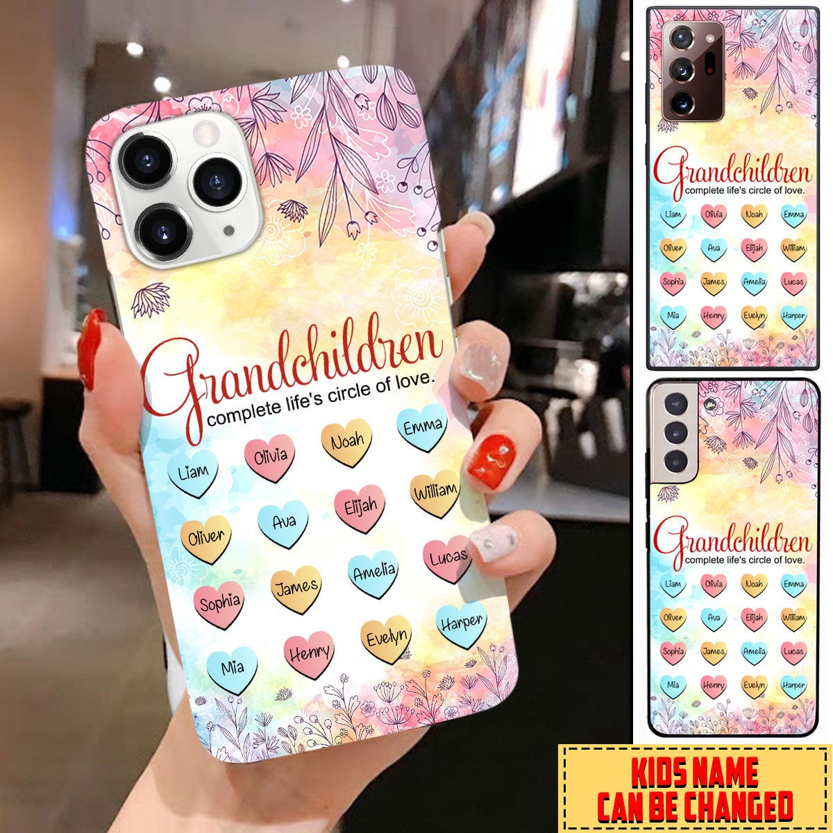 Personalized Custom Phone Case "Grandchildren Complete Life's Circle Of Love" For Grandma, Nana, Auntie Gift 24NDH25NOV01 Phone case FUEL