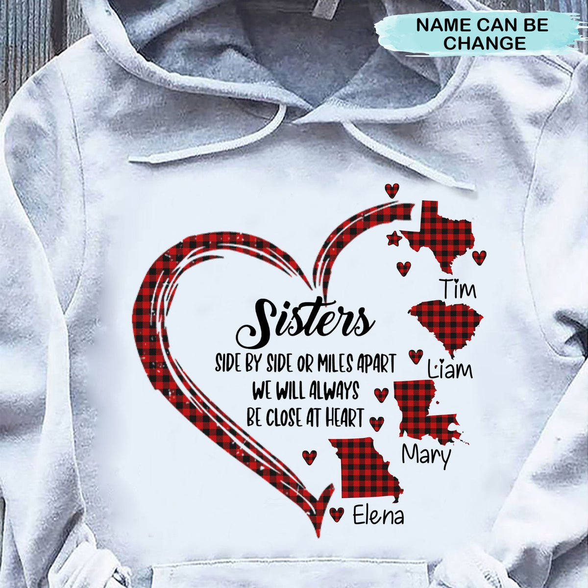 Sisters Siblings Friends Side By Side Personalized Shirt.jpeg 2D Hoodie Dreamship