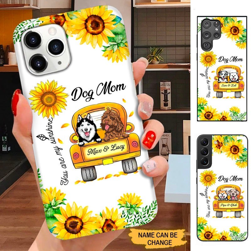 Sunflower Dog Lover Personalized Phone case SC25815 Phone case ShinyCustom Phone Case