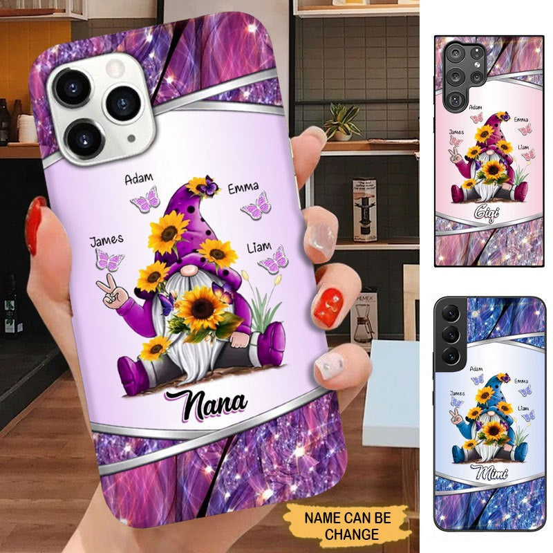 Sunflower Gnome Grandma with Grandkids Personalized Phone case SC1561 Phone case FUEL