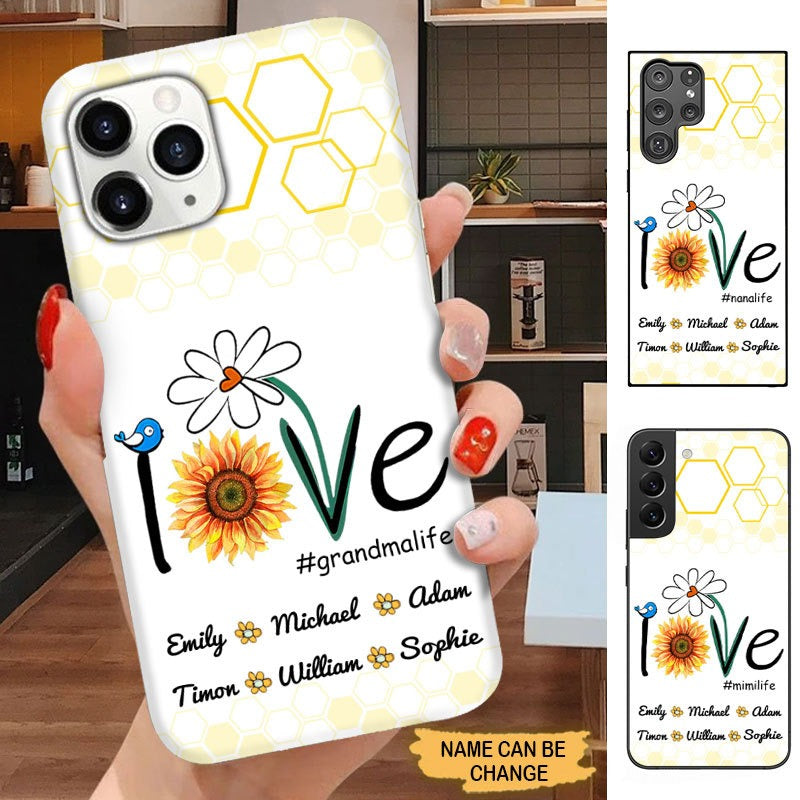 Sunflower LOVE Grandmalife Nanalife Personalized Phone case Phone case FUEL