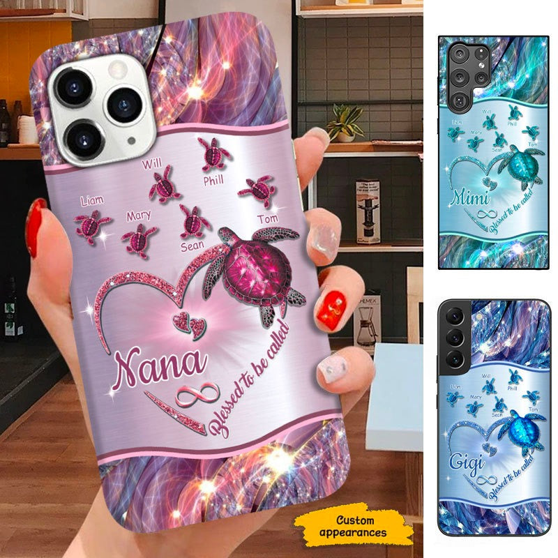 Turtle Blessed to be called Nana Mimi Gigi Grandma Personalized Phone case SC12716