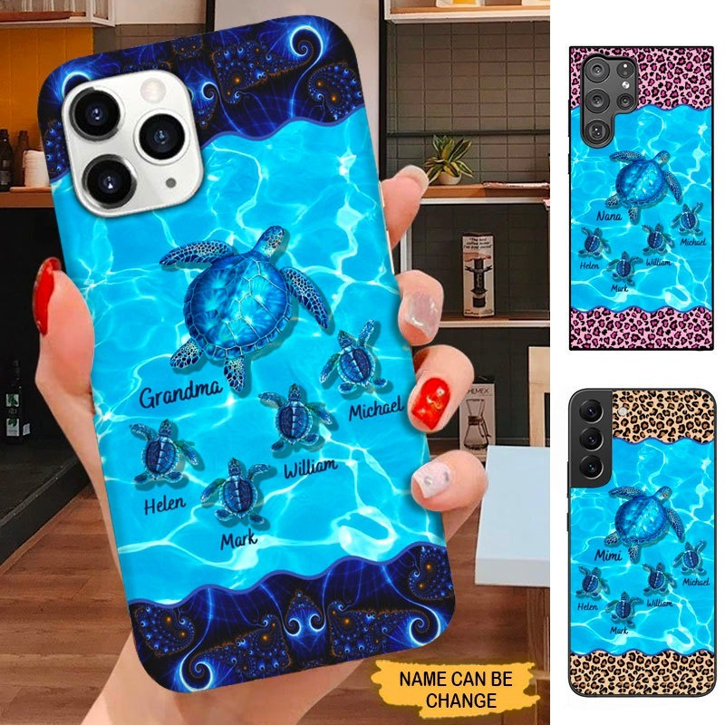Turtle Grandma Nana Mommy Personalized Phone case SC141012 Phone case ShinyCustom Phone Case