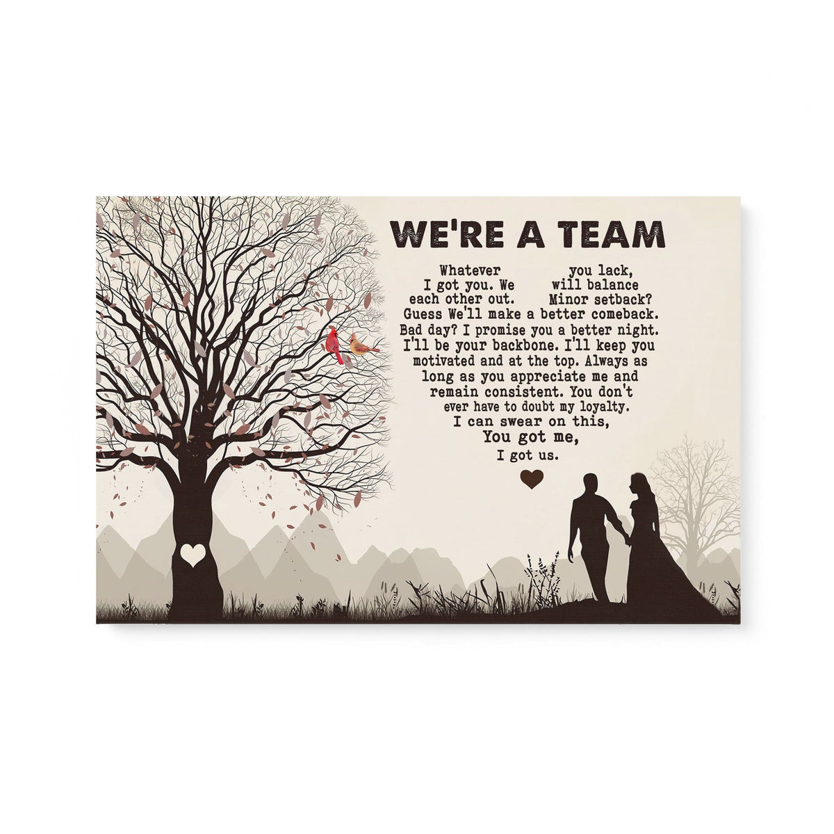 We are a team Canvas NTK08JUN21VA2 Dreamship 24x16in