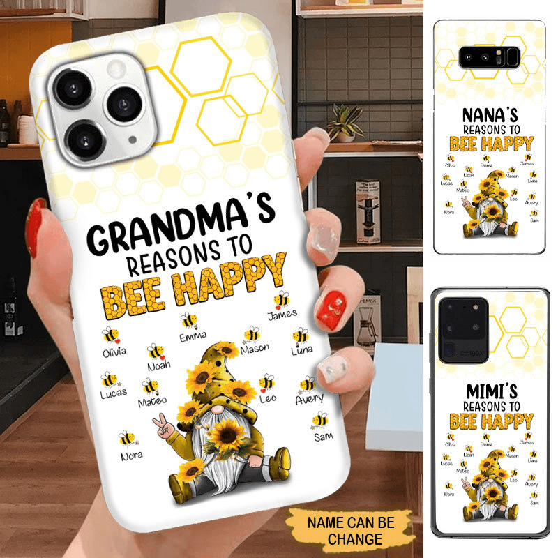 Gnome Grandma's Reasons to be Happy Mommy Auntie Personalized Phone Case Phone case FUEL