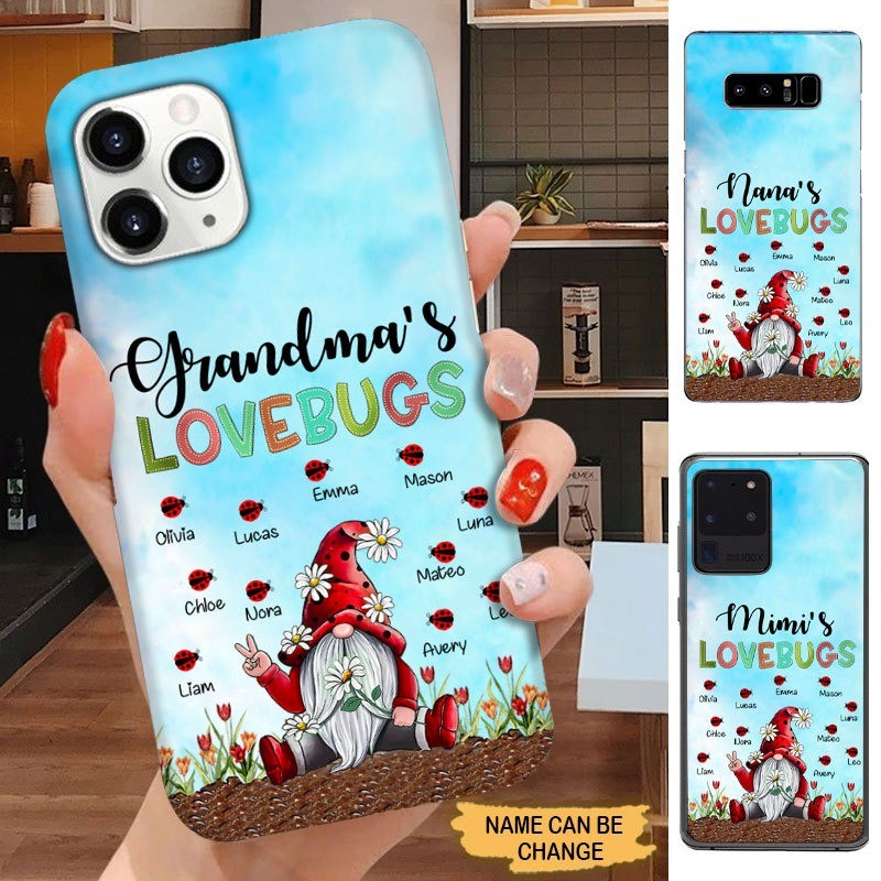 Grandma's Love Bugs Nana, Grandma, Mommy, Auntie Personalized Phone Case Phone case FUEL