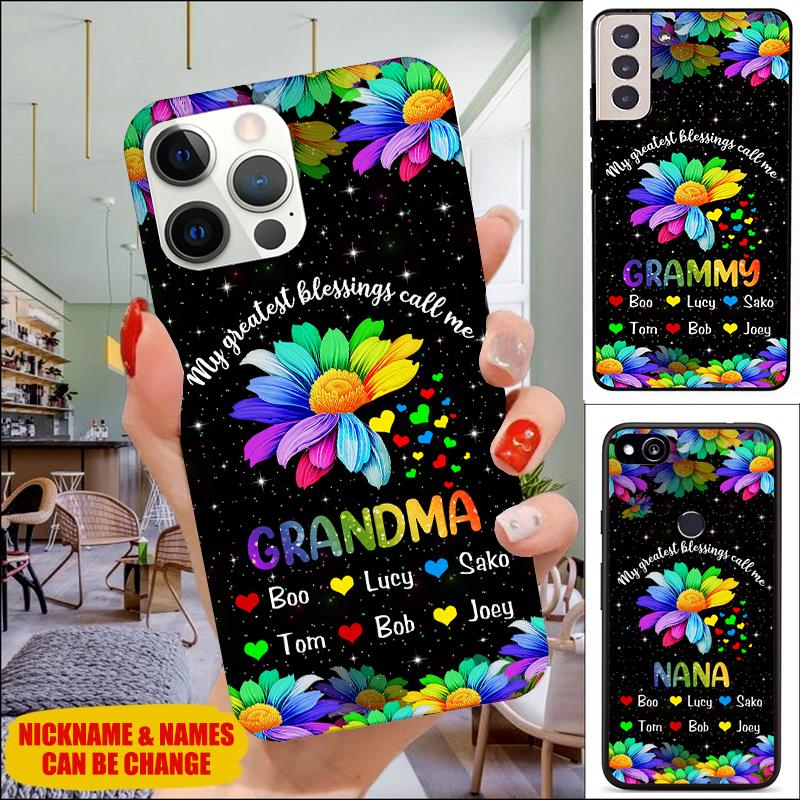 My Greatest Blessings call me Grandma,Mommy, Nana, Auntie Dandelions Personalized Phone Case v3 Phone case FUEL