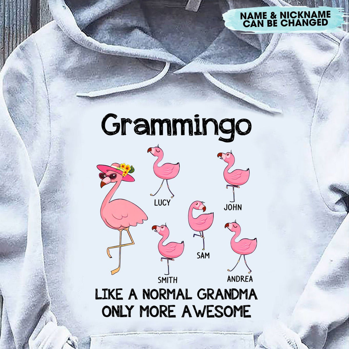 Gramingo Flamingo Grandma, Mommy, Auntie Personalized Shirt Personalized ShinyCustom - The Best Personalized Gift Store