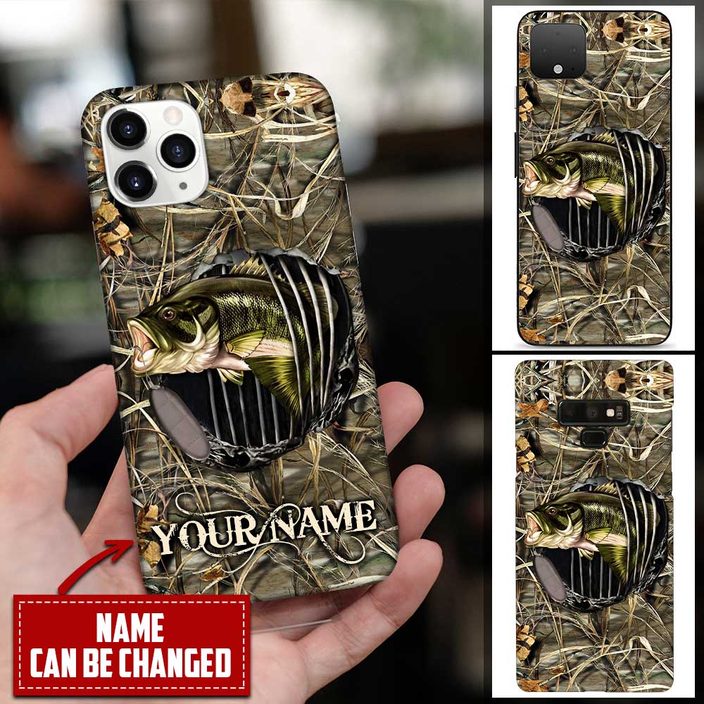 Personalized Custom Name Fishing Bass Fish Phone Case Phone case FUEL