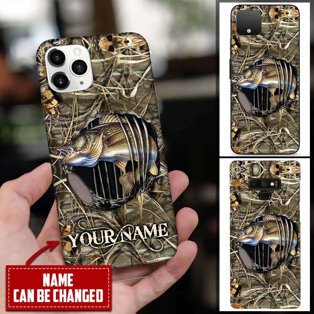 Personalized Custom Name Fishing Walleye Fish Phone Case Phone case FUEL