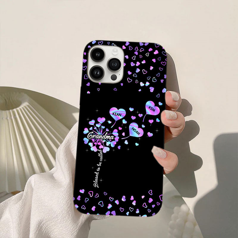 Dandelion Hearts Blessed To Be Called Grandma Personalized Phone Case - Drive mockup HP15FEB24HL03::BASE
