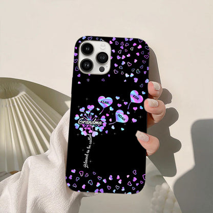 Dandelion Hearts Blessed To Be Called Grandma Personalized Phone Case - Drive mockup HP15FEB24HL03::BASE