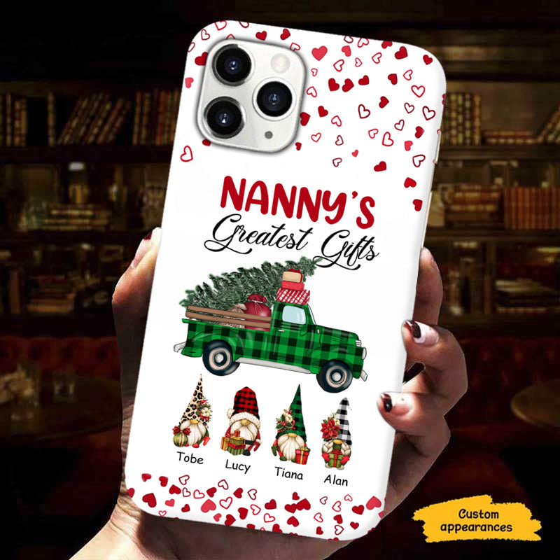 Buffalo Plaid Christmas Truck Gnomes Greatest Gifts Grandma Personalized Phone Case - Drive mockup HP01NOV23HL04.2