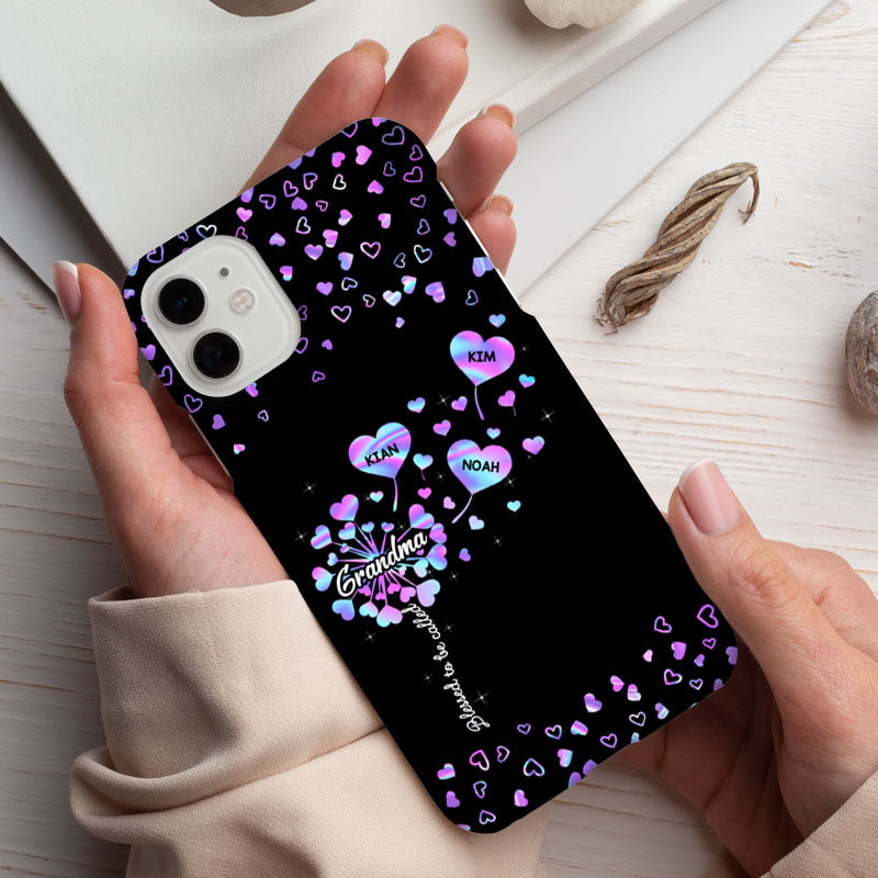Dandelion Hearts Blessed To Be Called Grandma Personalized Phone Case - Drive mockup HP15FEB24HL03::BASE