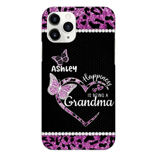 Leopard pattern Happiness is being a Grandma Personalized Phone case SC5242
