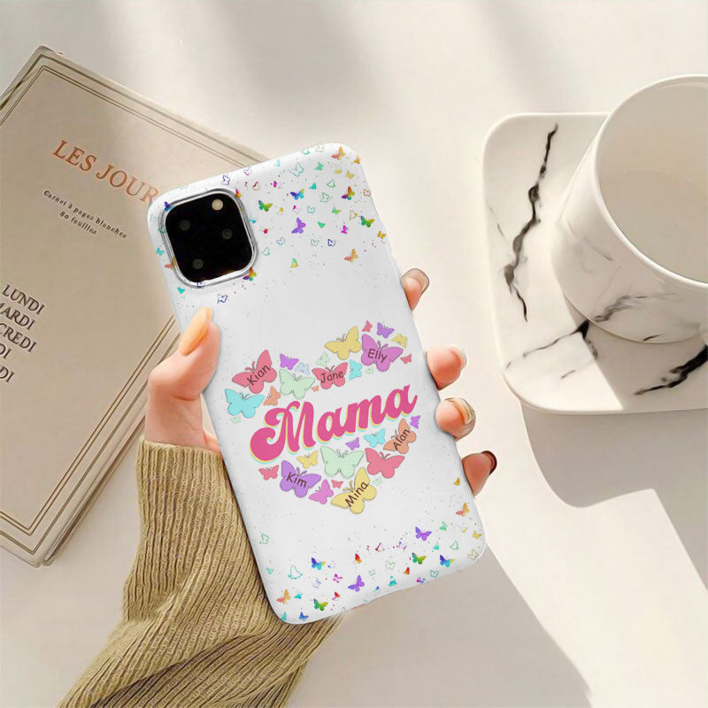 Butterfly Heart Grandma Nana Mimi Gigi Personalized Phone Case