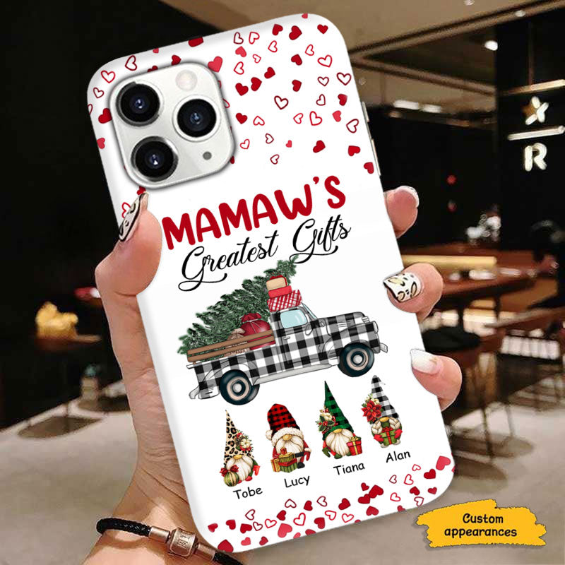 Buffalo Plaid Christmas Truck Gnomes Greatest Gifts Grandma Personalized Phone Case - Drive mockup HP01NOV23HL04.2