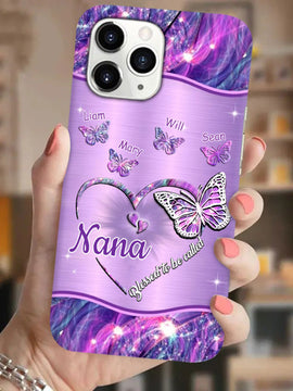 Butterflies Blessed to be called Nana Mimi Gigi Grandma Personalized Phone case SC1762