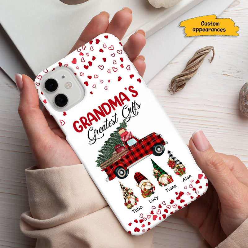 Buffalo Plaid Christmas Truck Gnomes Greatest Gifts Grandma Personalized Phone Case - Drive mockup HP01NOV23HL04.2