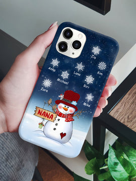 Snowman Grandma Nana Mimi MOM Personalized Phone case SC21107