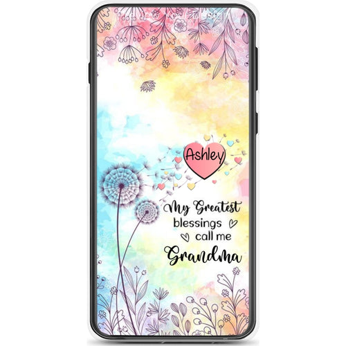 My Greatest Blessings call me Grandma Mommy Nana Auntie Dandelions Personalized Phone Case SC260430B01