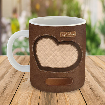 Leather Pattern Dog Mom Dog Mama Pet Lover Personalized Mug