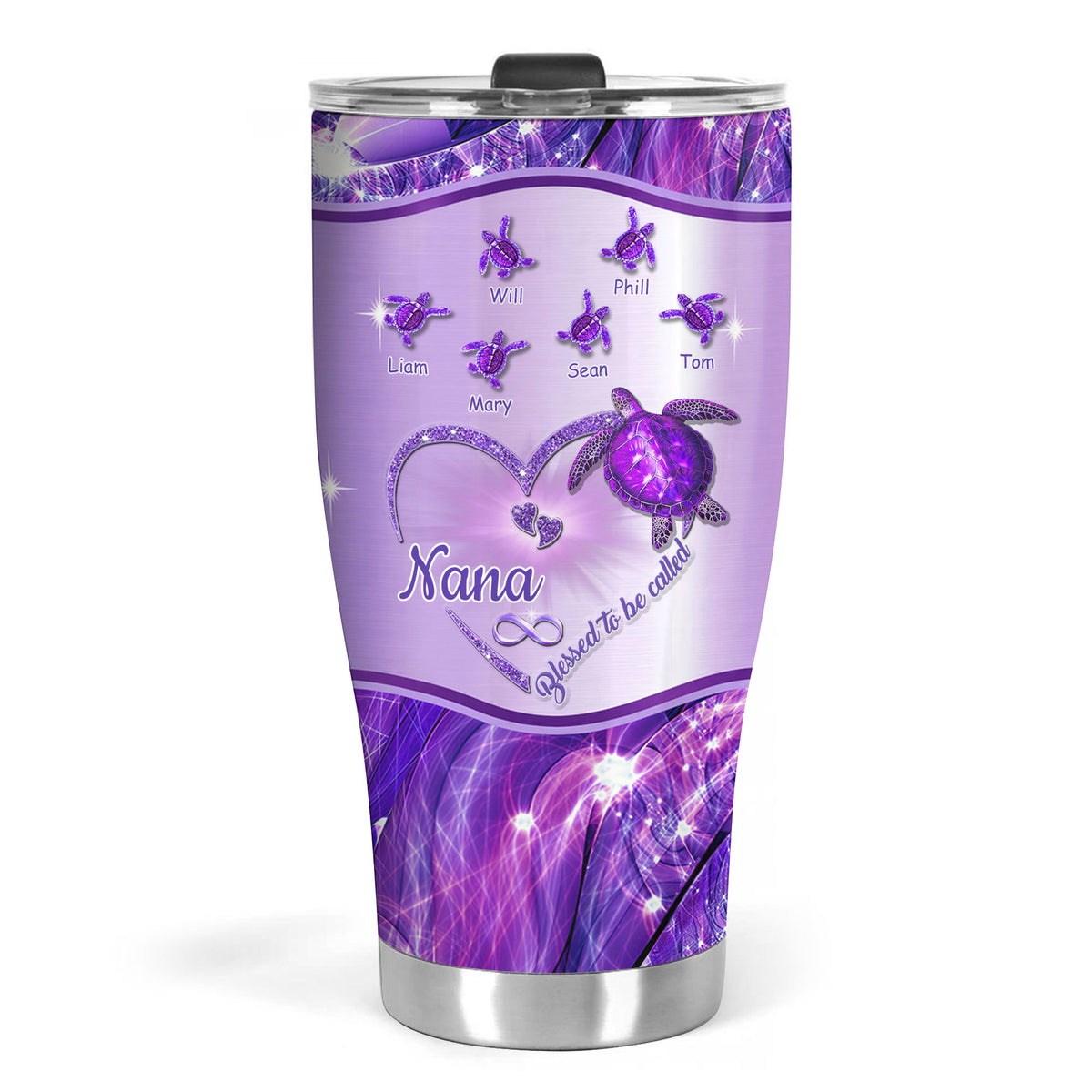 Turtle Blessed to be called Nana Mimi Gigi Grandma Personalized Tumbler - Drive mockup HP24HL27JUN02