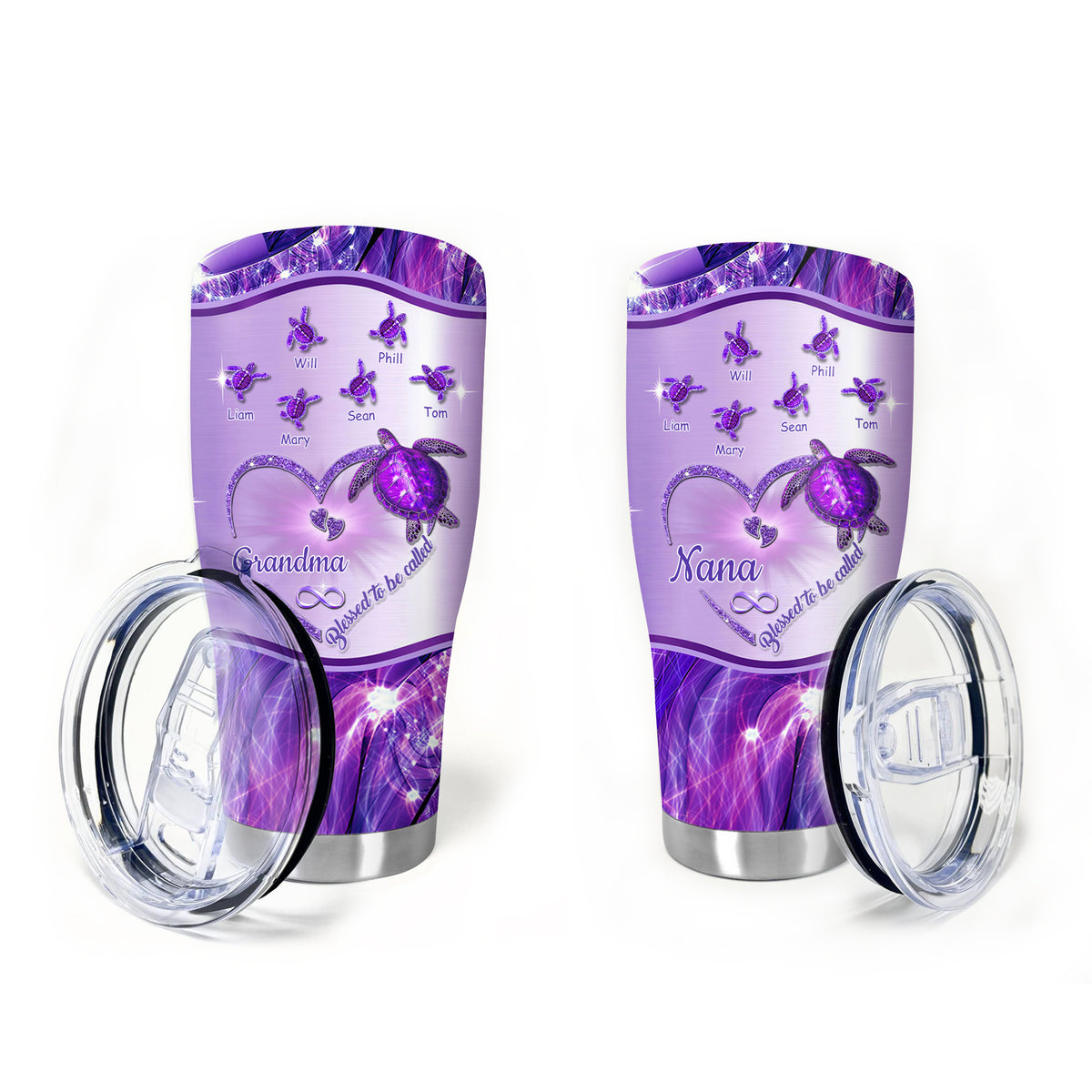 Turtle Blessed to be called Nana Mimi Gigi Grandma Personalized Tumbler - Drive mockup HP24HL27JUN02