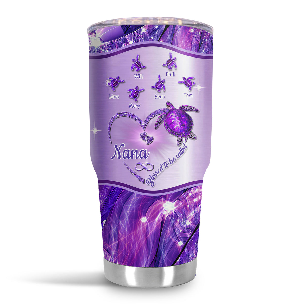 Turtle Blessed to be called Nana Mimi Gigi Grandma Personalized Tumbler - Drive mockup HP24HL27JUN02