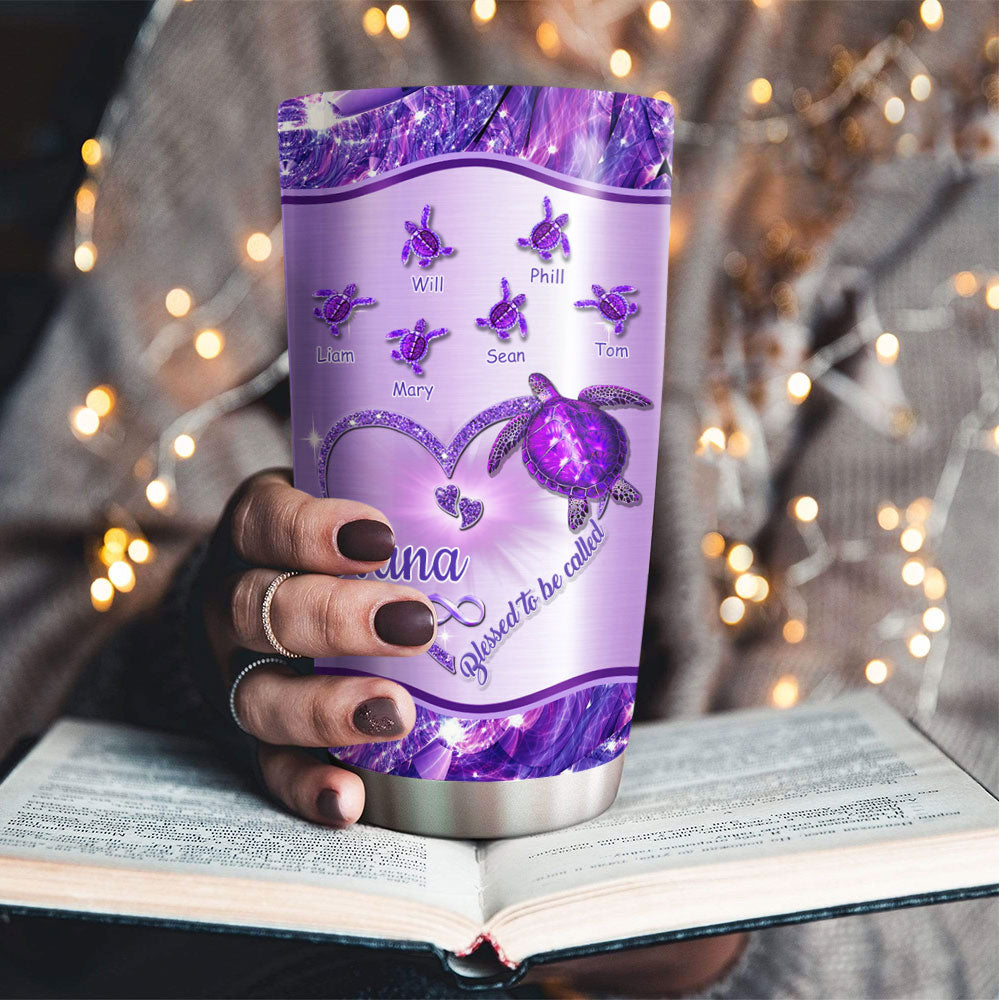 Turtle Blessed to be called Nana Mimi Gigi Grandma Personalized Tumbler - Drive mockup HP24HL27JUN02