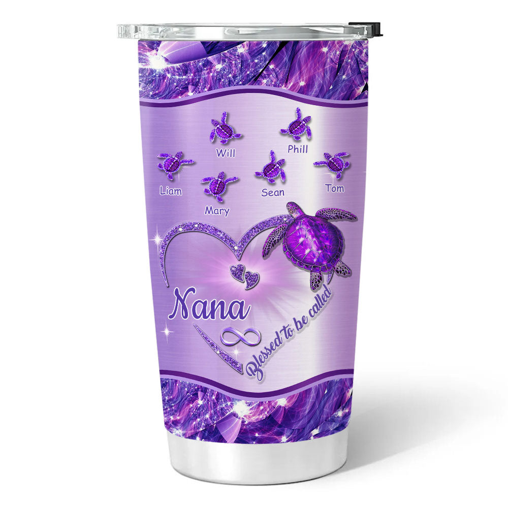 Turtle Blessed to be called Nana Mimi Gigi Grandma Personalized Tumbler - Drive mockup HP24HL27JUN02