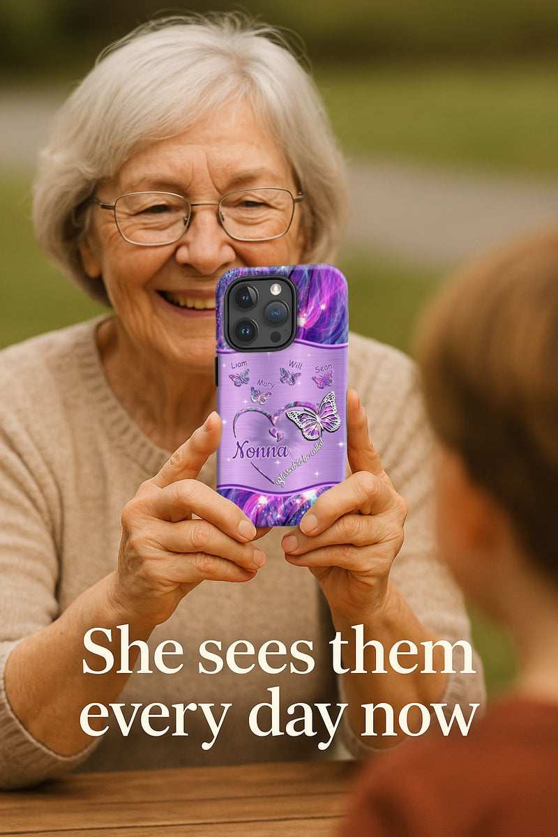 Butterflies Blessed to be called Nana Mimi Gigi Grandma Personalized Tough Case SC1762V3